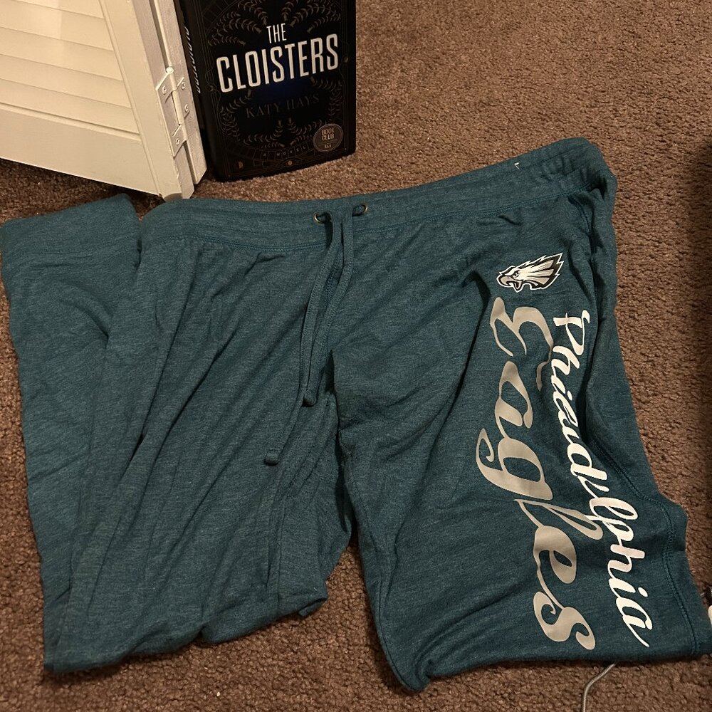 NFL Team Apparel Philadelphia Eagles Green Women's Joggers PJ Bottoms Plus XXL‎